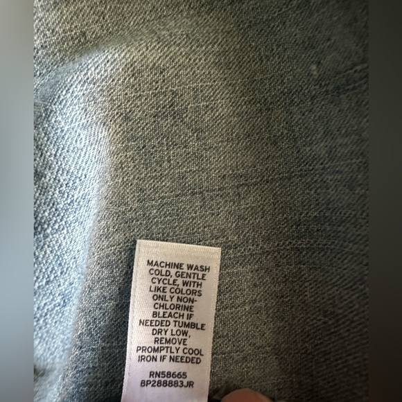 BP from Nordstrom denim lace long sleeve button down shirt, lace in back. NWOT - Picture 7 of 7